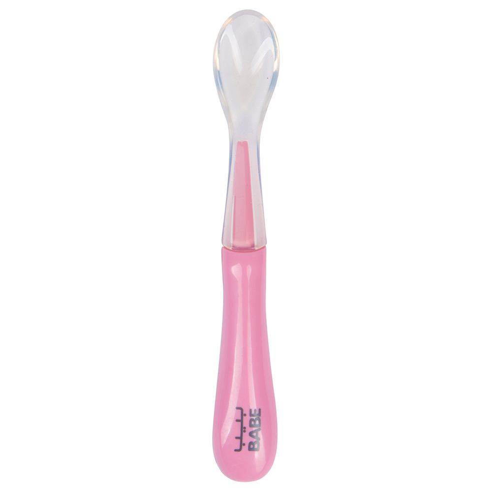 Babe - Baby Silicone Spoon - Pink