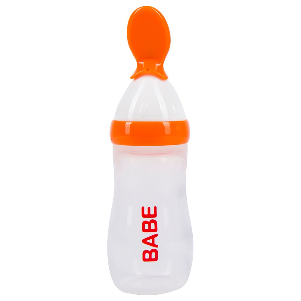 Babe - Baby Cereal Feeding Bottle - Orange