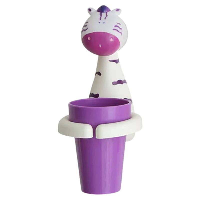 Little Angel - Kids Cute Animal Toothbrush & Cup Holder - Zebra