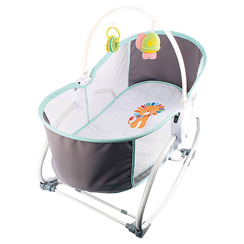 Little Angel - Baby Rocker Bassinet Portable Cradle With Mesh - Blue