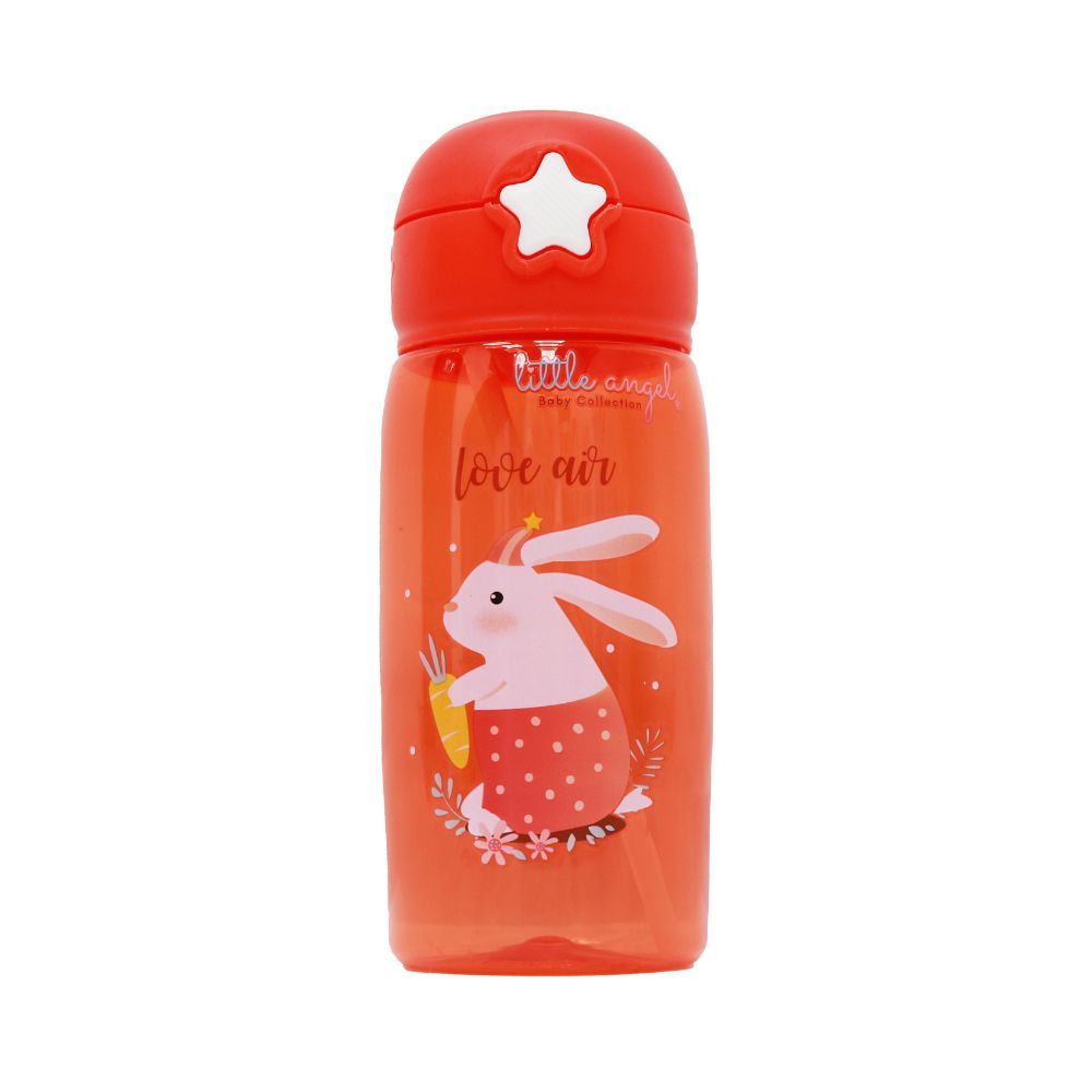 Little Angel - Kids Straw Water Bottle with Cover 480ml - Red