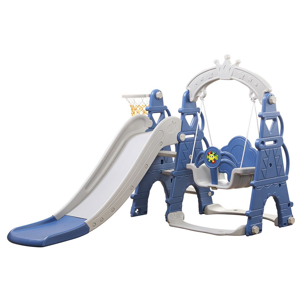 Little Angel-Kids Slide And Swing 3-In-1 Activity Playset