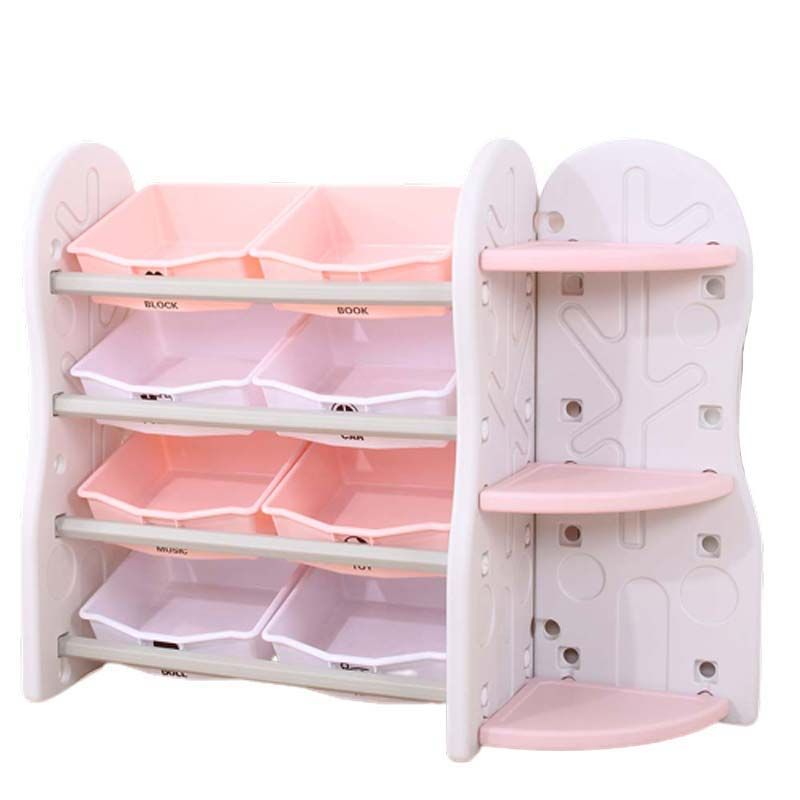 Little Angel-Toy Storage Organizer With Side Shelf-Pink