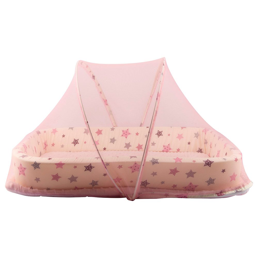 Little Angel - Baby Bed Travel Bassinet - Pink_3m