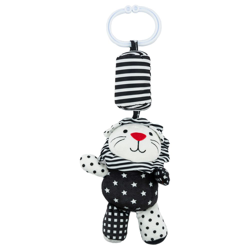 Little Angel - Baby Toys Hanging Rattle Soft Toy - Lion - Black