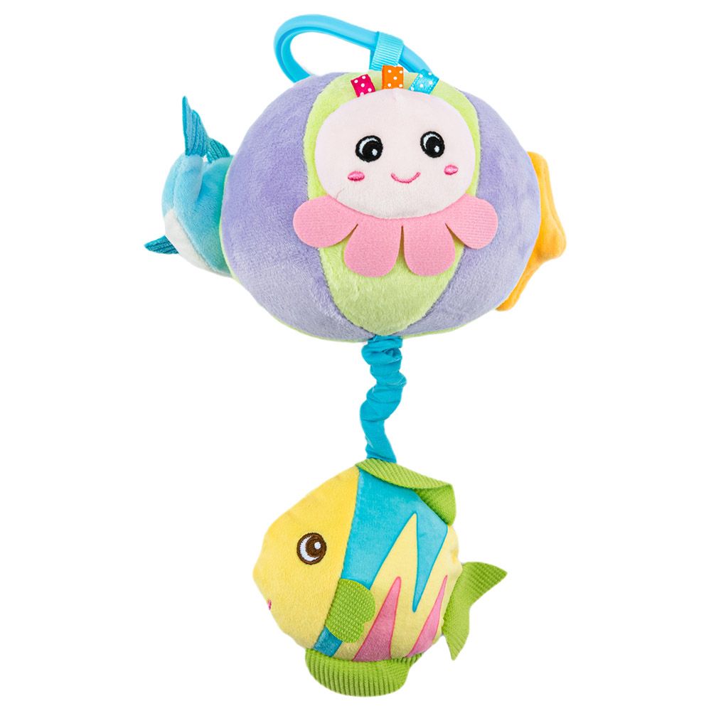 Little Angel - Baby Toys Hanging Rattle Soft Toy - Fish/Flower