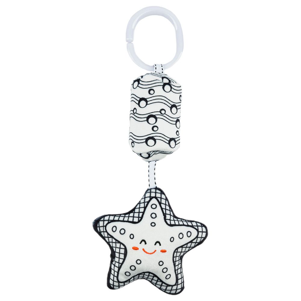 Little Angel - Baby Toys Hanging Rattle Soft Toy - Star - Black