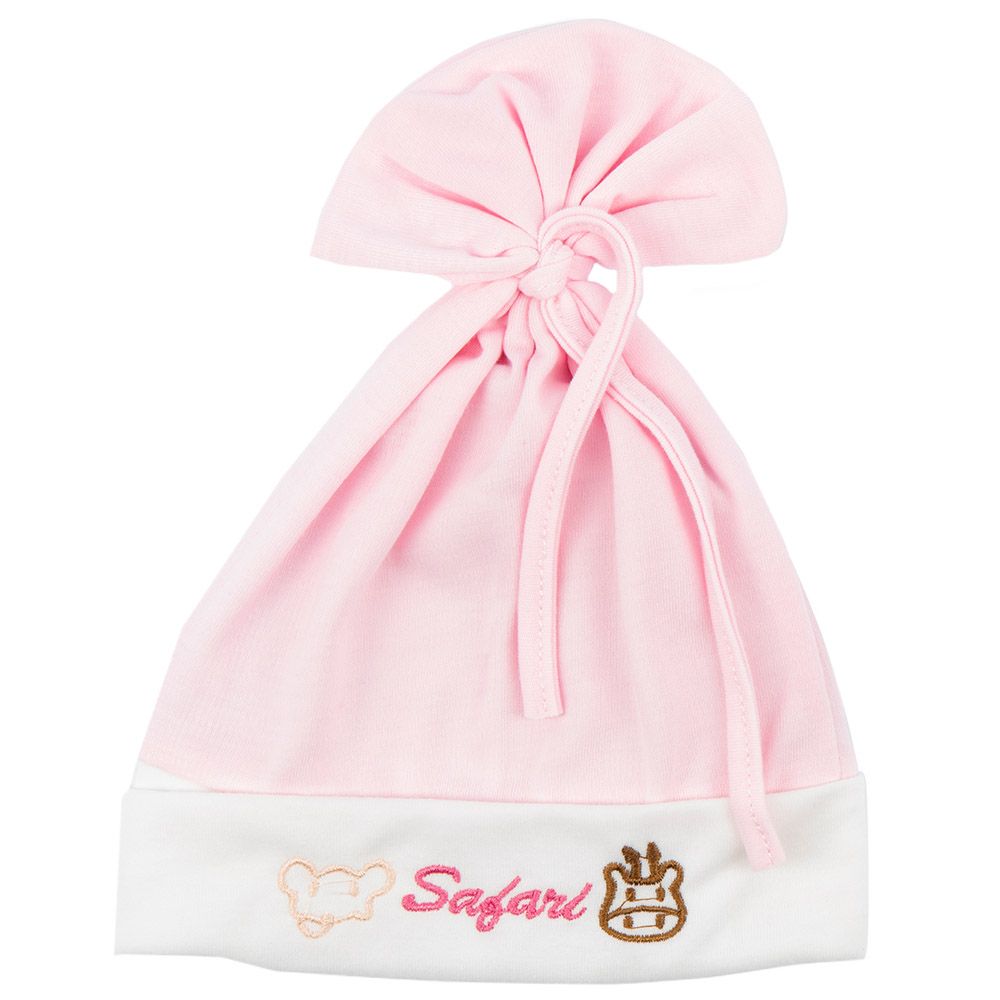 Night Angel - Baby Beanie Safari Cap - Pink