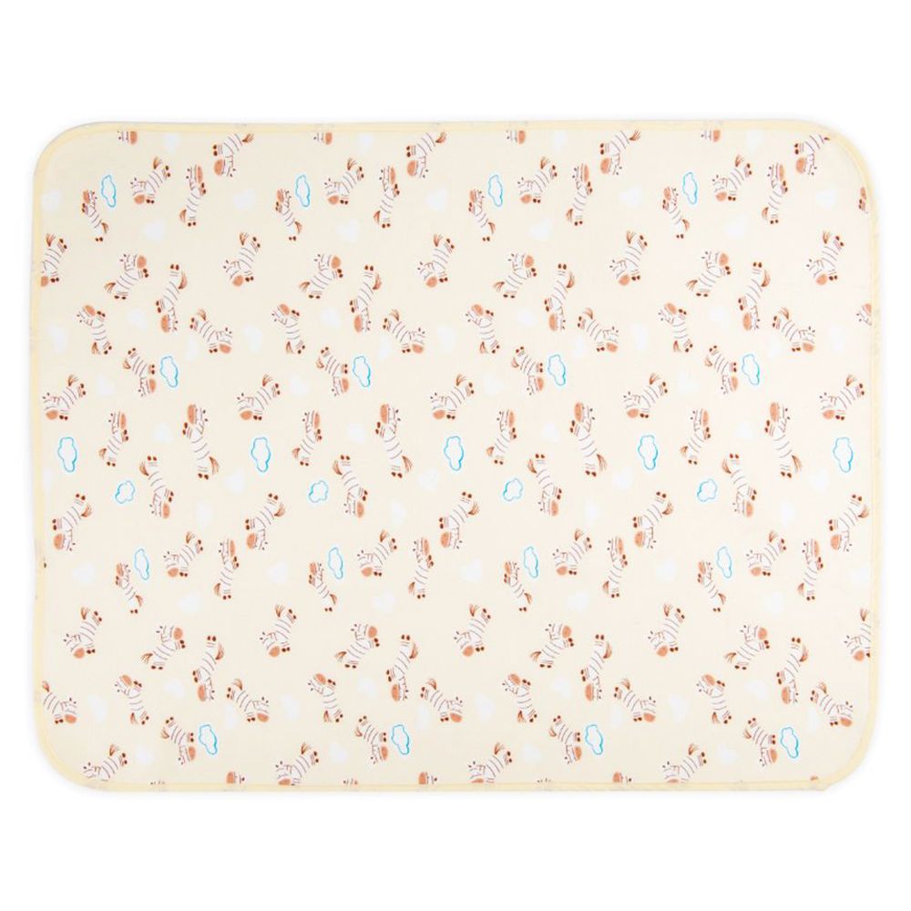 Night Angel - Baby Diaper Zebra Changing Mat - Beige