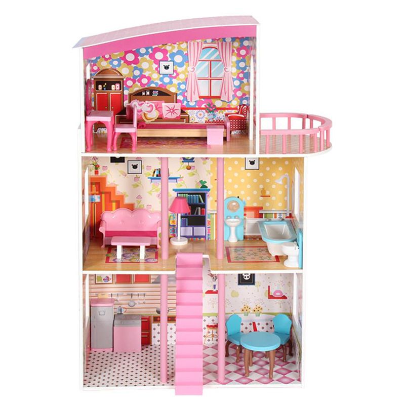 Little Angel - Wooden Doll House Pretend Play Toy Set