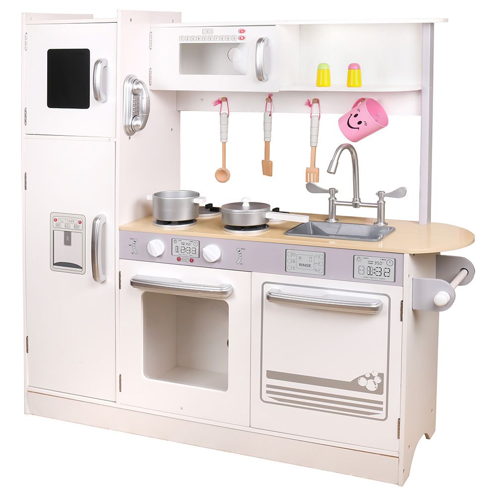 Little Angel - Wooden Kitchen Pretend Playset - Beige