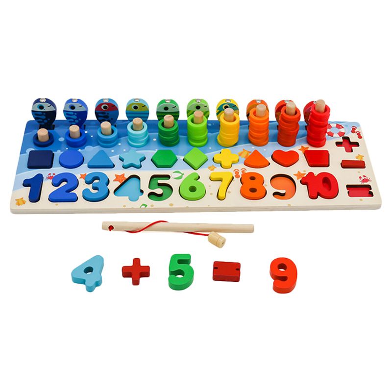 Little Angel - 5-in-1 Wooden Educational Numbers Log