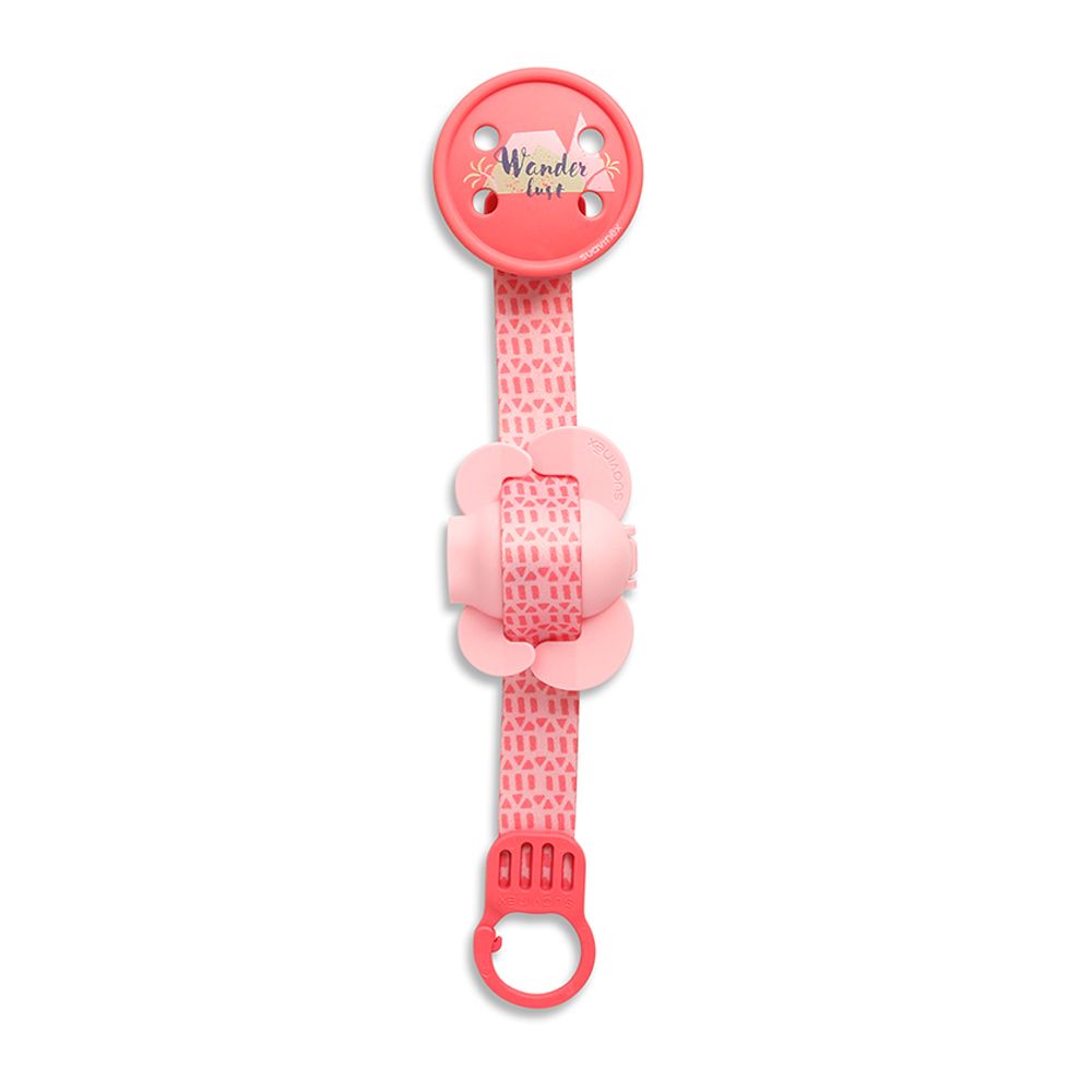 Suavinex -  Soother Clip & Teat Protector Wander - Pink