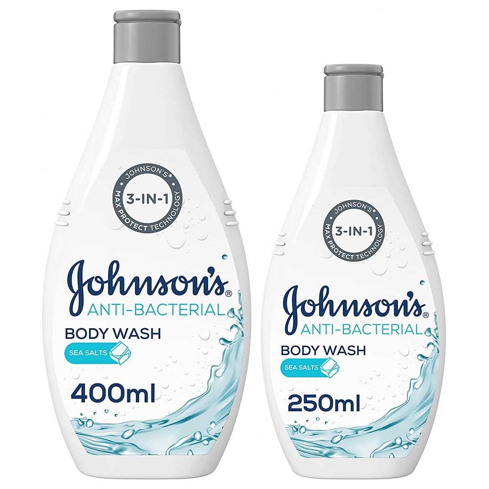 Johnson & Johnson - Sea Salt Antibacterial Bodywash 400ml + 250ml