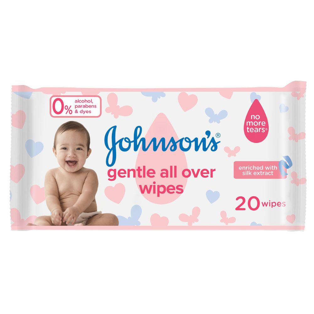 Johnson & Johnson - Baby Wipes - Gentle All Over, Pack of 20 Wipes