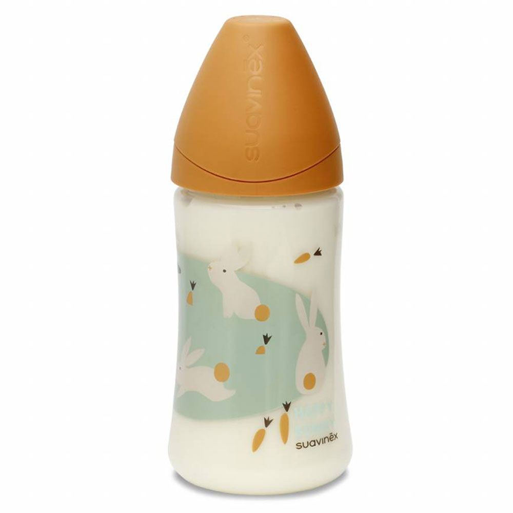 Suavinex - Fdng Btle 270ml Slcne Size1M 0-6m Orange Bunny