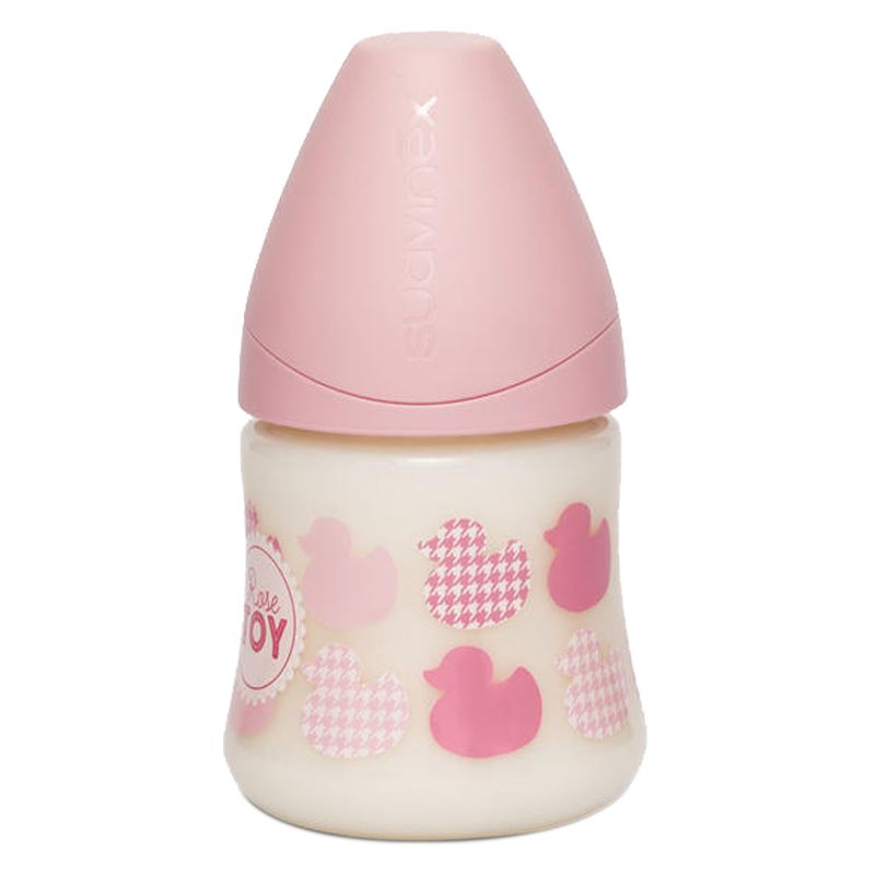 Suavinex - Anatomic Sausage Ducks Baby Bottle 150ml - Pink