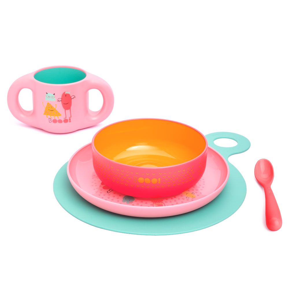 Suavinex -Boo Toddler Feeding Set - Pink