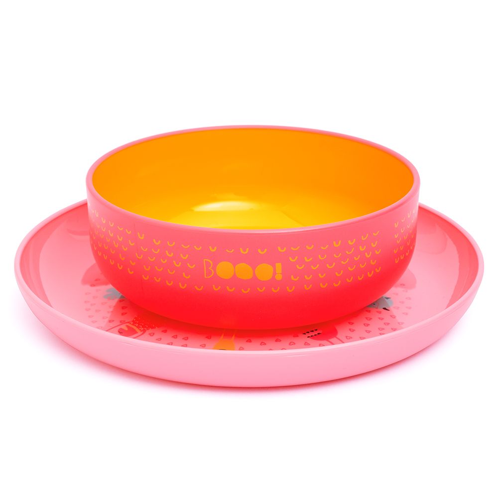 Suavinex - Plate & Bowl Booo - Pink