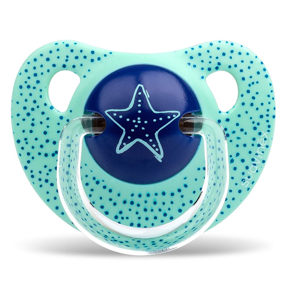 Suavinex - Anatomical Dots Star Soother 6-18m - Blue