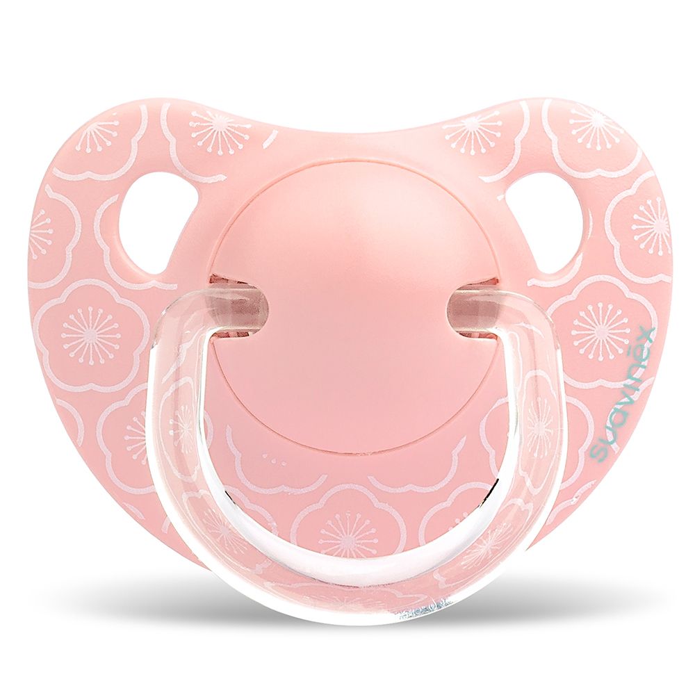 Suavinex - Anatomical White Flowers Soother 0-6m - Pink