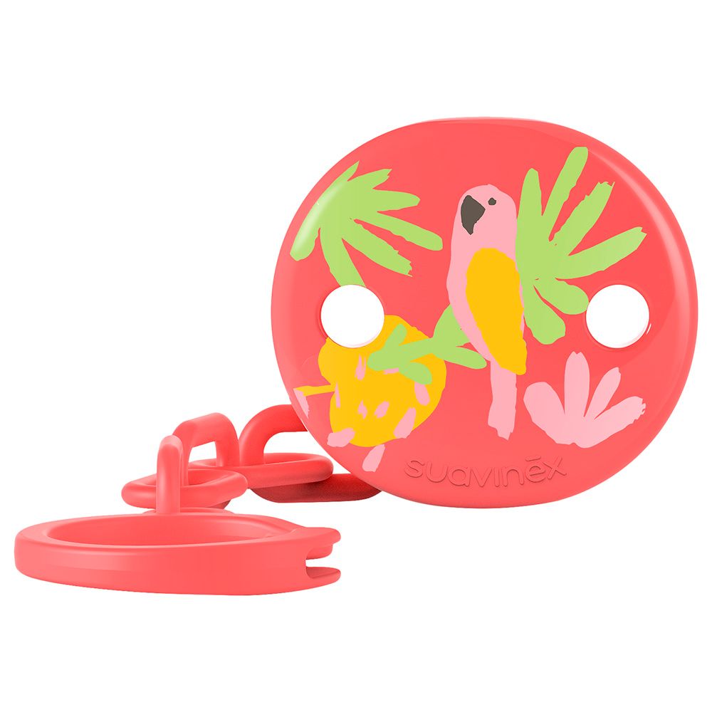 Suavinex - Jungle Soother Clip - Pink