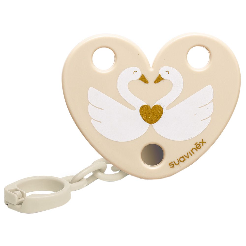 Suavinex - Soother Clip Swan L1 - Beige