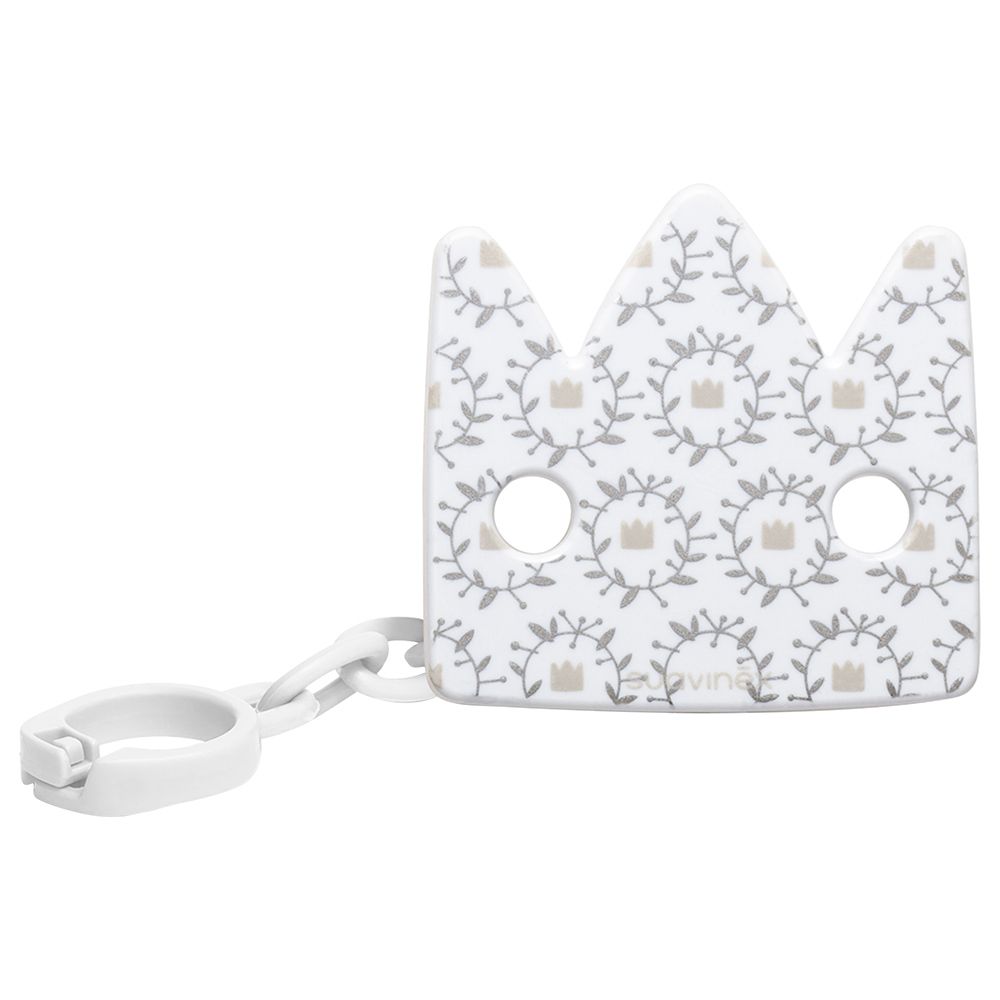 Suavinex - Soother Clip Crown Swan L1 - White