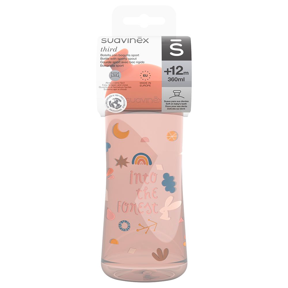 Suavinex - Forest Bottle With Sporty Spout - 360 ml - Pink