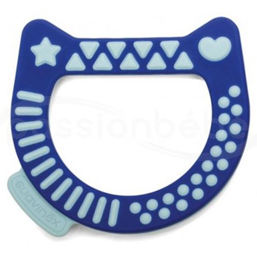 Suavinex - Babyart Teether Ring Kitten - Blue