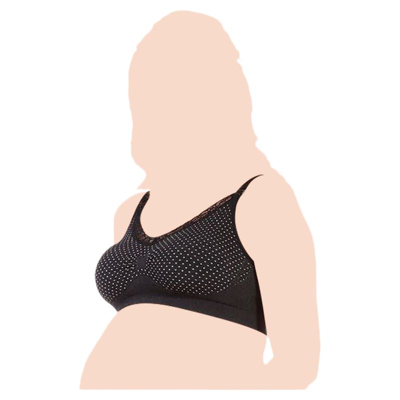 Magic Body Fashion - Mommy Nursing Bra Dots - Black