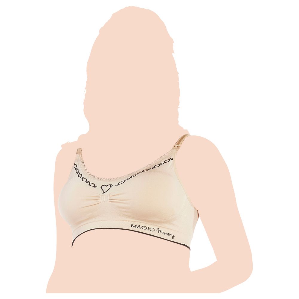 Klynn-Magic Bodyfashion - Mommy Nursing Lace Bra - Latte