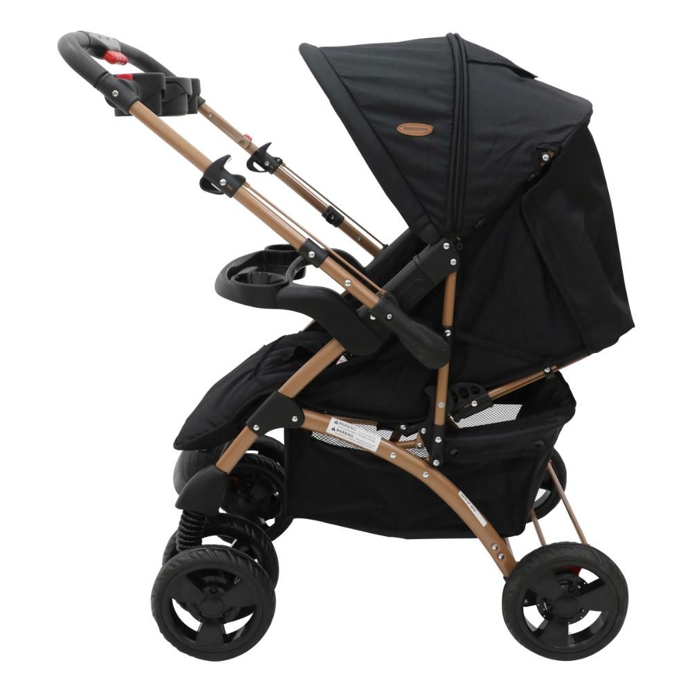 Bebesitos - Sturdystride Reversible Stroller With Head Pillow - Black