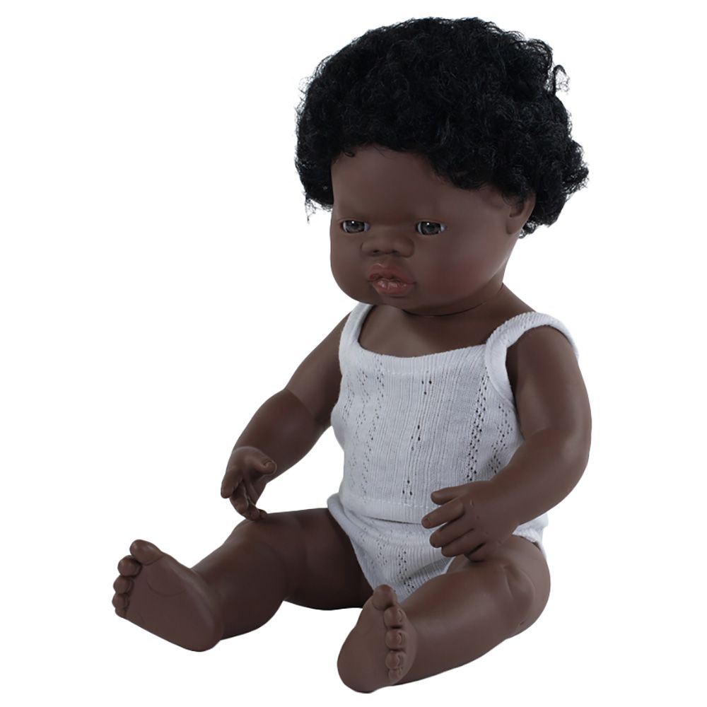 Miniland Educational - Baby Doll African Boy 38 cm 