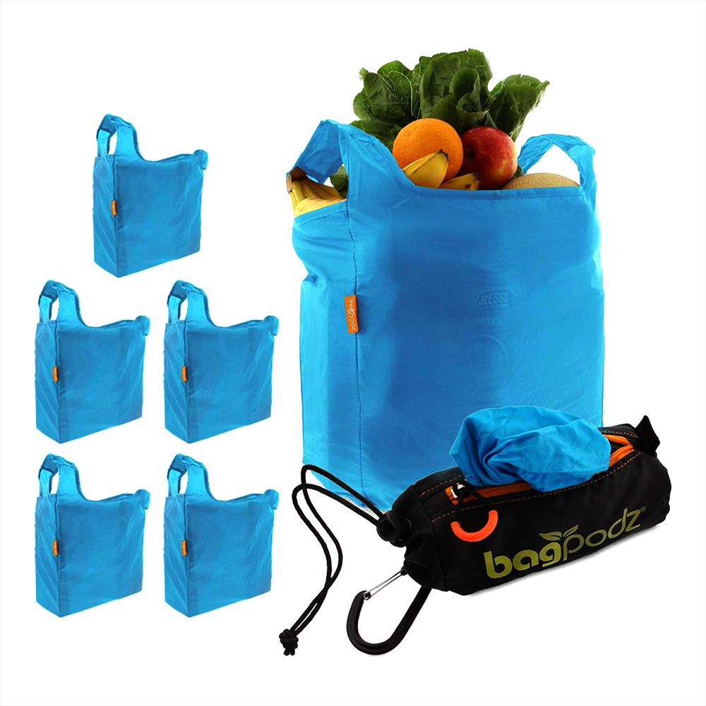 BagPodz - Reusable Grocery Bags, Shopping Cart Bag, Pack Of 5