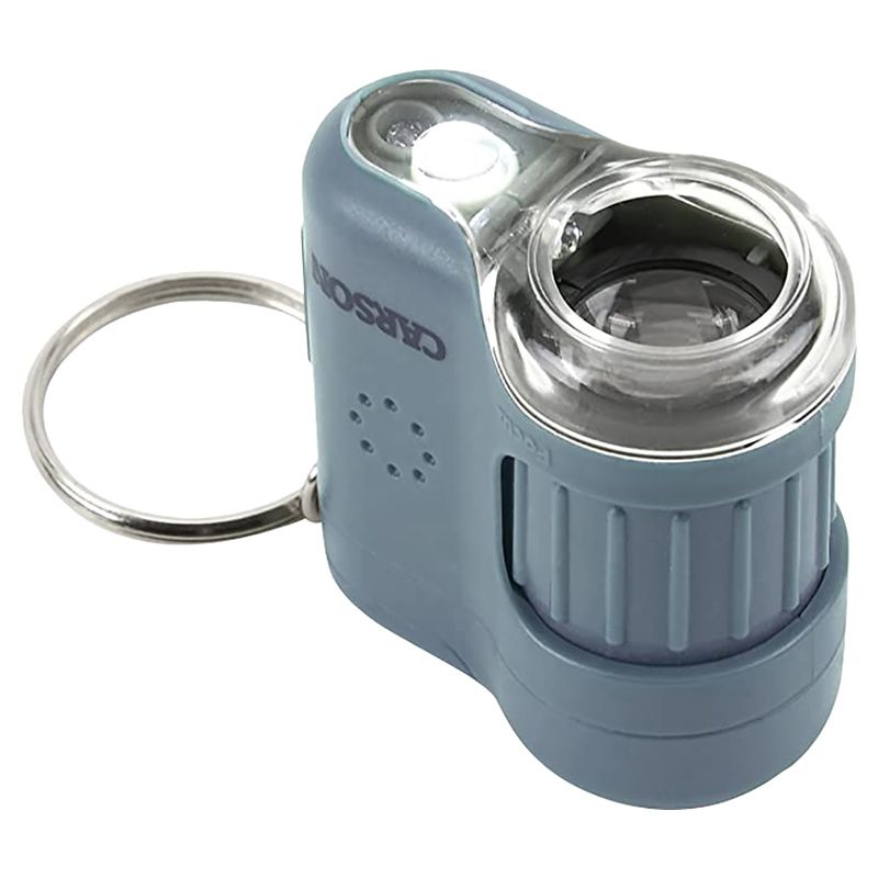 Carson - MicroMini 20x LED Lighted Pocket Microscope - Blue