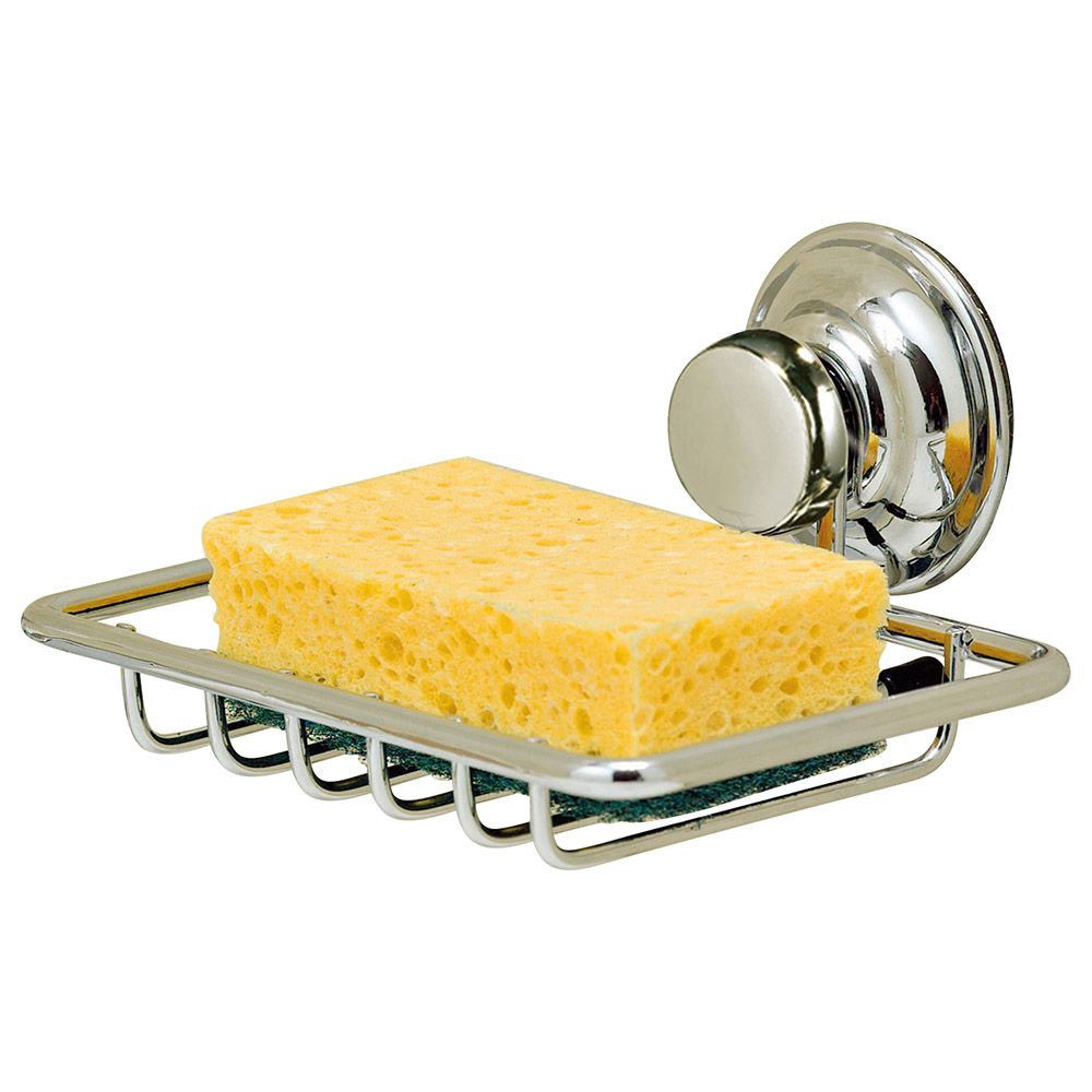 Everloc - Vacuum Suction Soap And Sponge Holder - Chrome