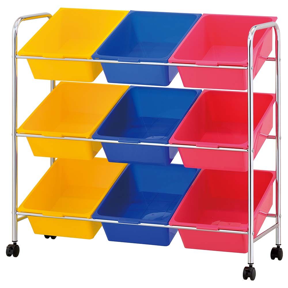 Zenments - 9 Bin Storage Organizer With Wheels