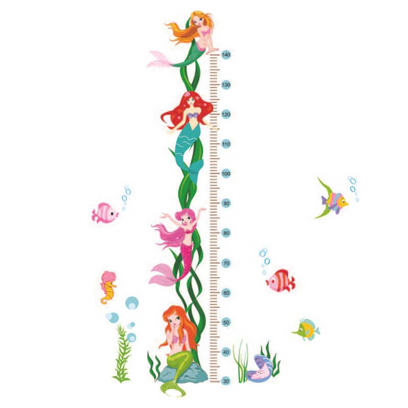 StickieArt - Mermaids Growth Chart Removable Stickers-Medium