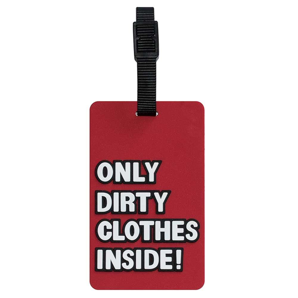 TangoTag - Luggage Tag Only Dirty Clothes Inside! - Red