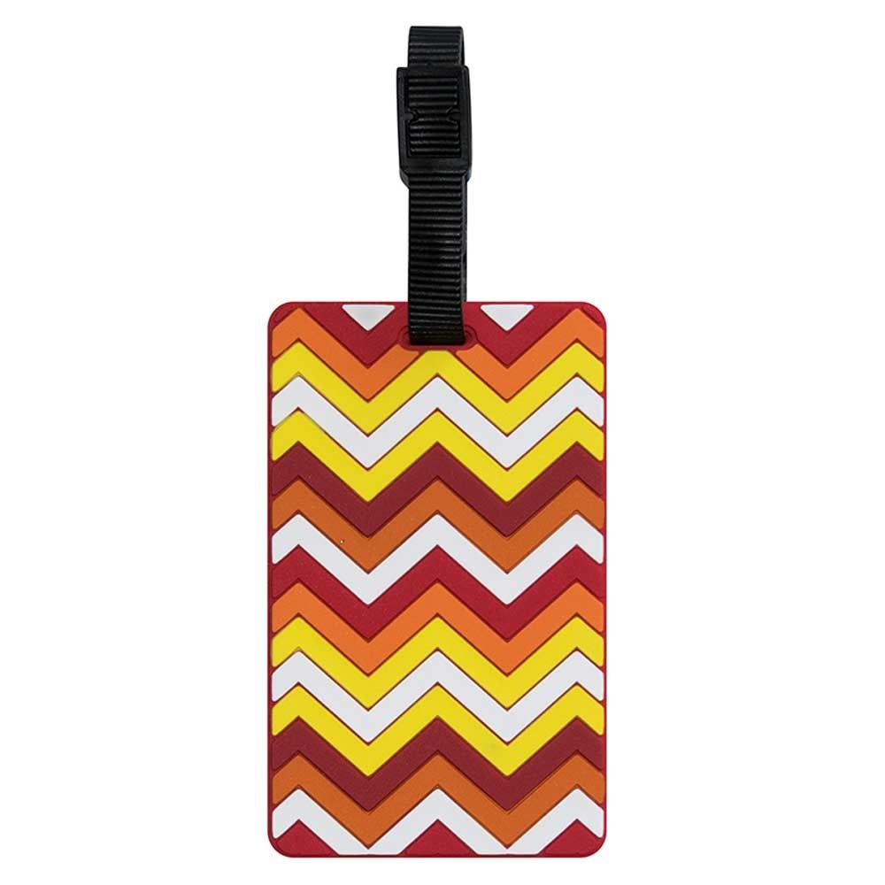 TangoTag - Luggage Tag Zigzag - Yellow & Red