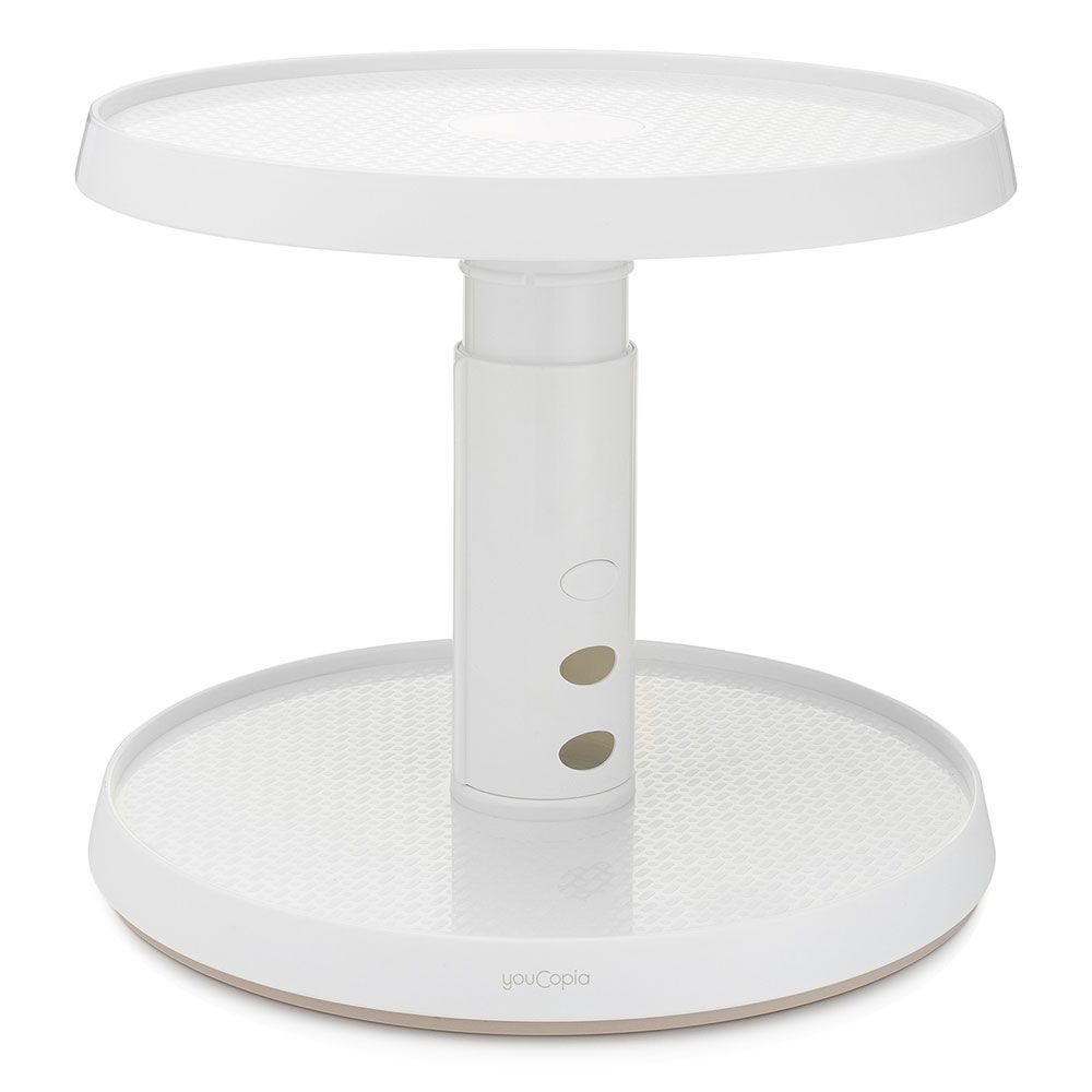 YouCopia - Crazy Susan 11" Two-Tier Turntable - White