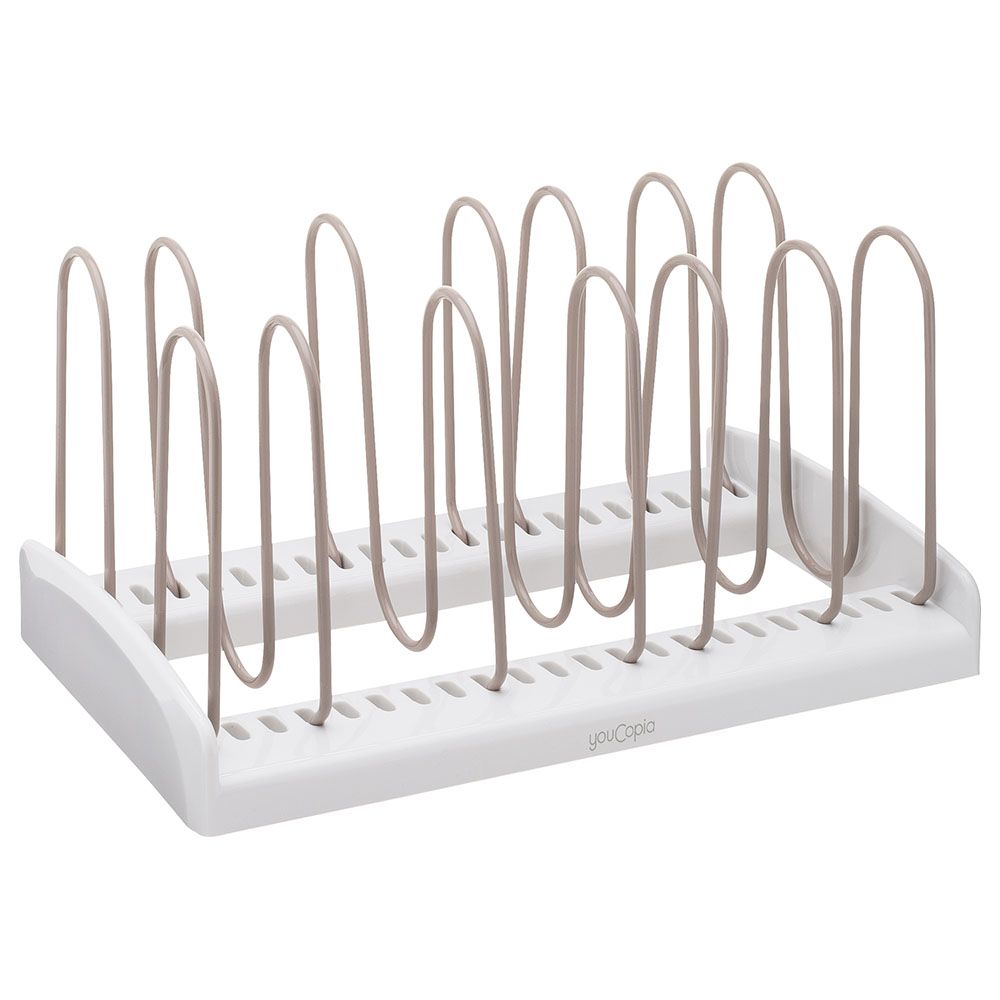 YouCopia - Storemore Adjustable Pan + Lid Rack - White