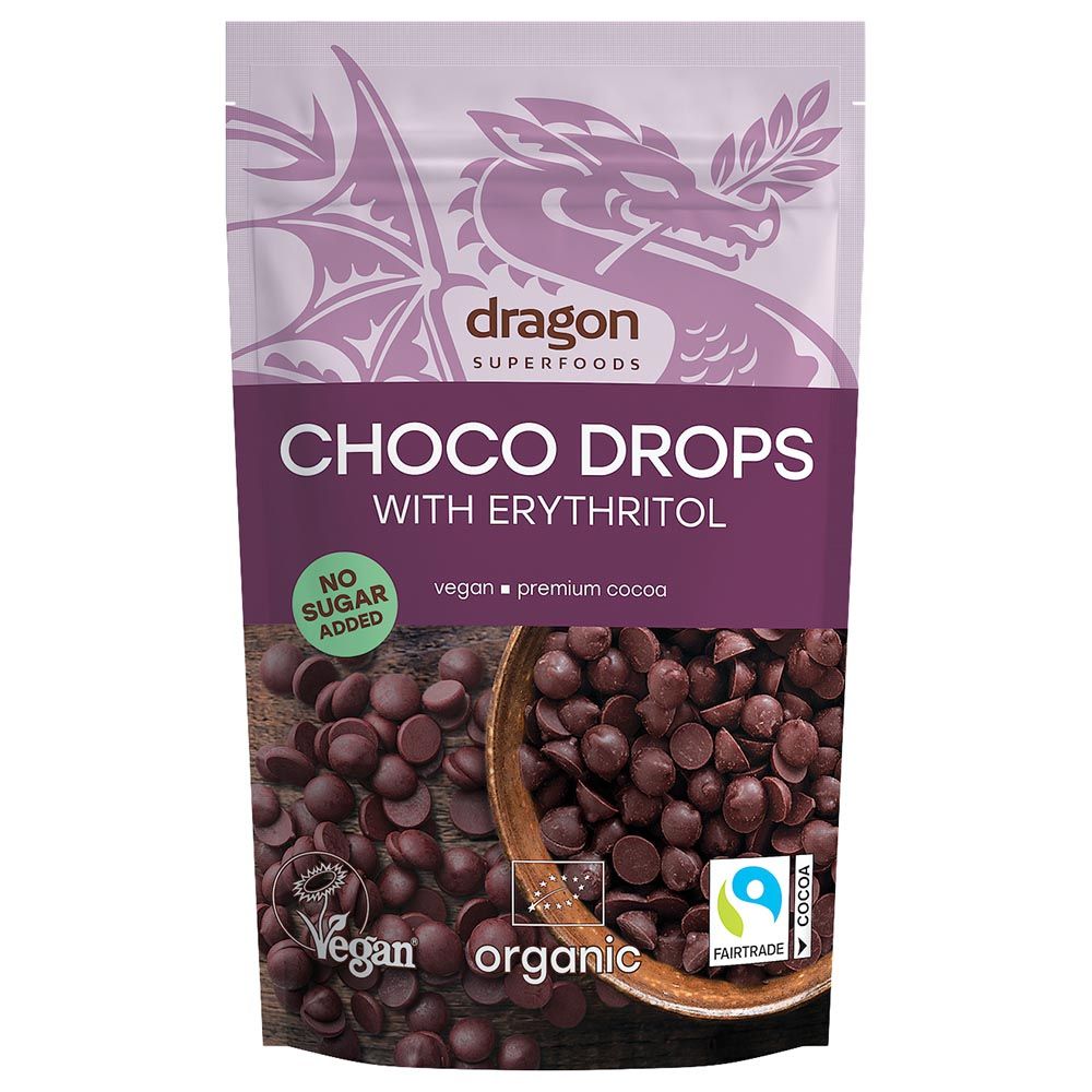 Dragon Superfoods - Choco Drops With Erythritol - 200G