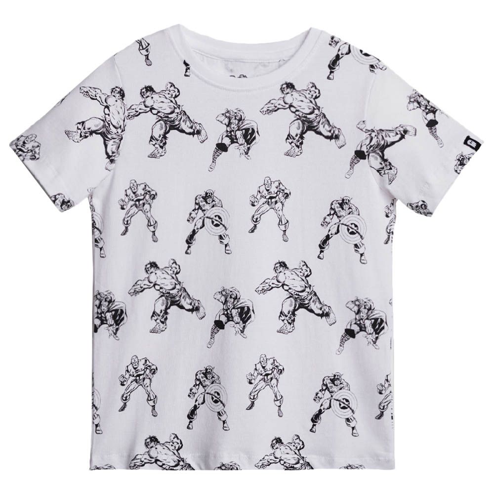 The Souled Store - Boys Superheroes Printed T-Shirt - White