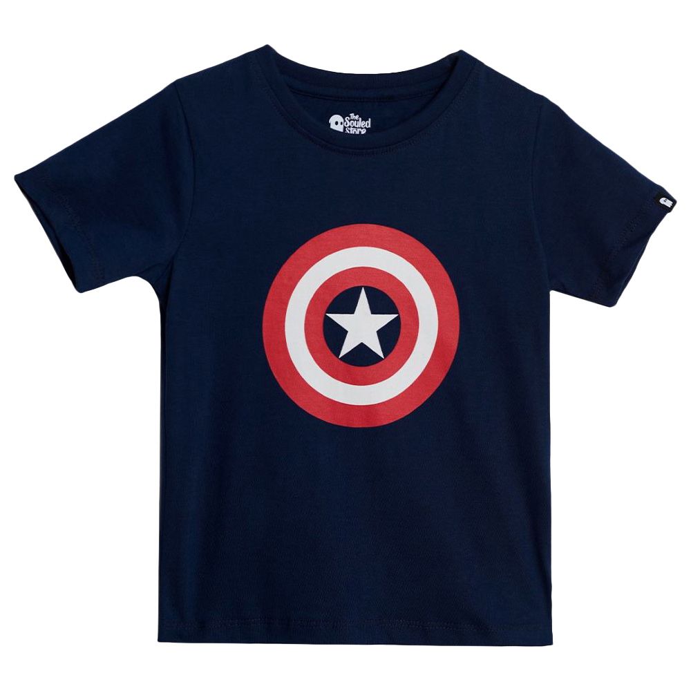 The Souled Store - Boys The Shield Printed T-Shirt - Blue