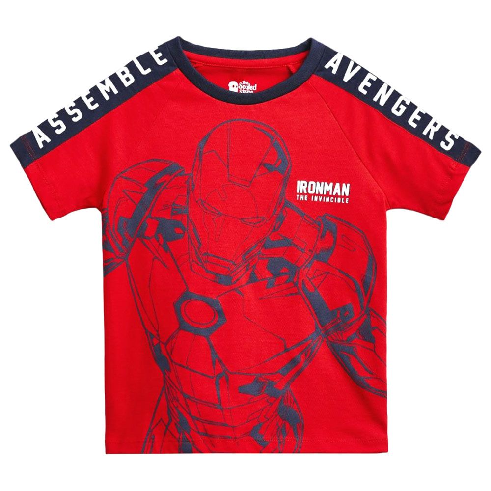 The Souled Store - Boys Iron Man Avengers Assembly T-Shirt - Red