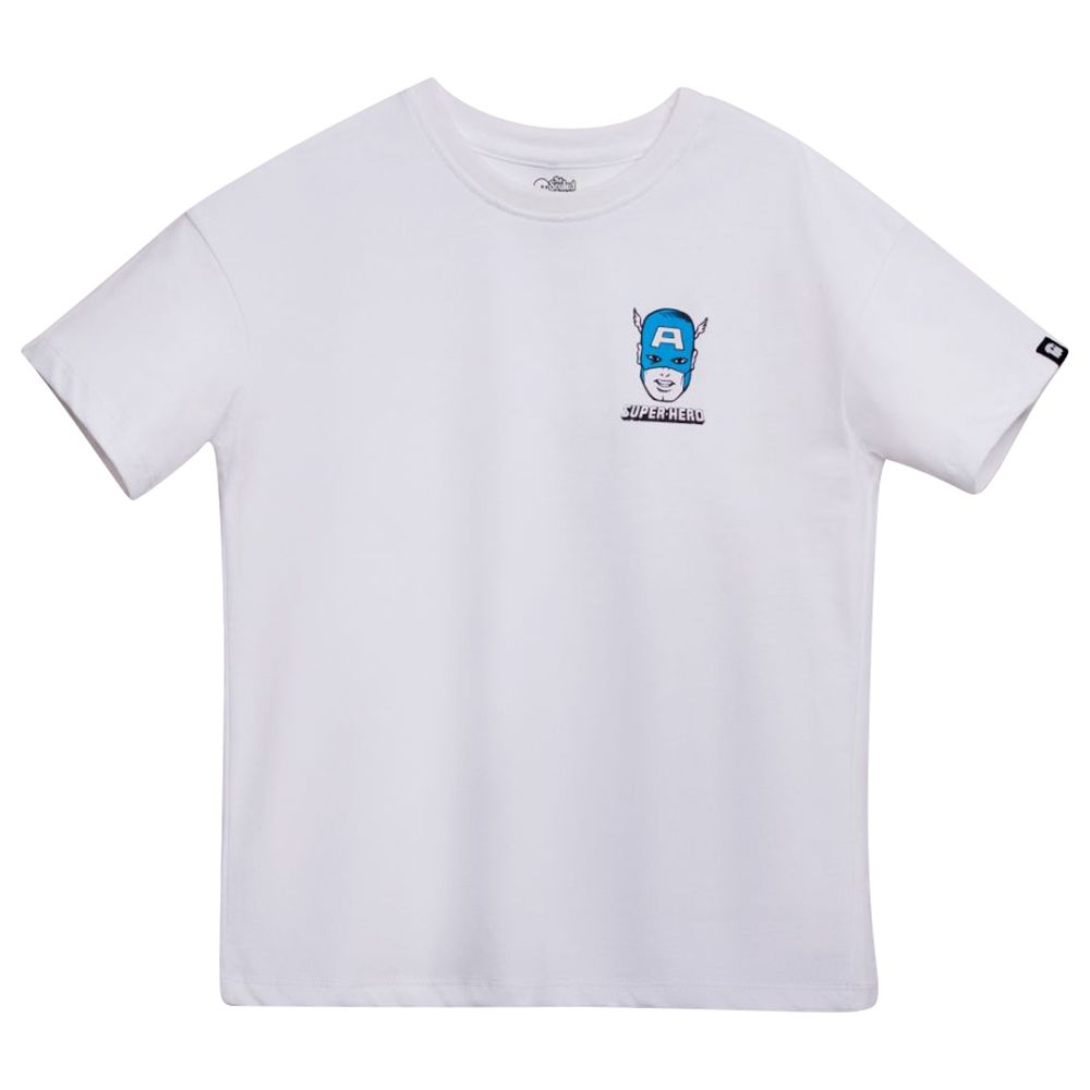 The Souled Store - Boys Superpower Oversized T-Shirt - White