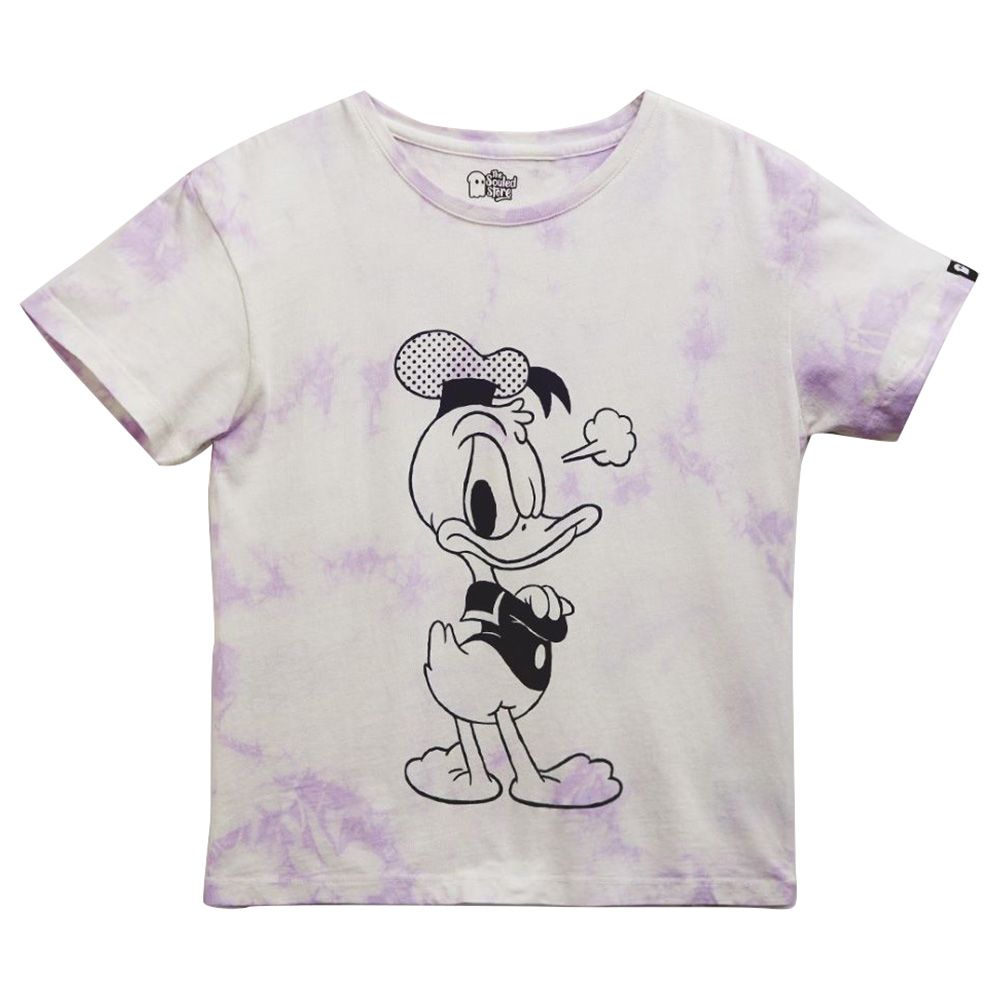 The Souled Store - Donald Duck Tie Dye Oversized T-Shirt - Purple