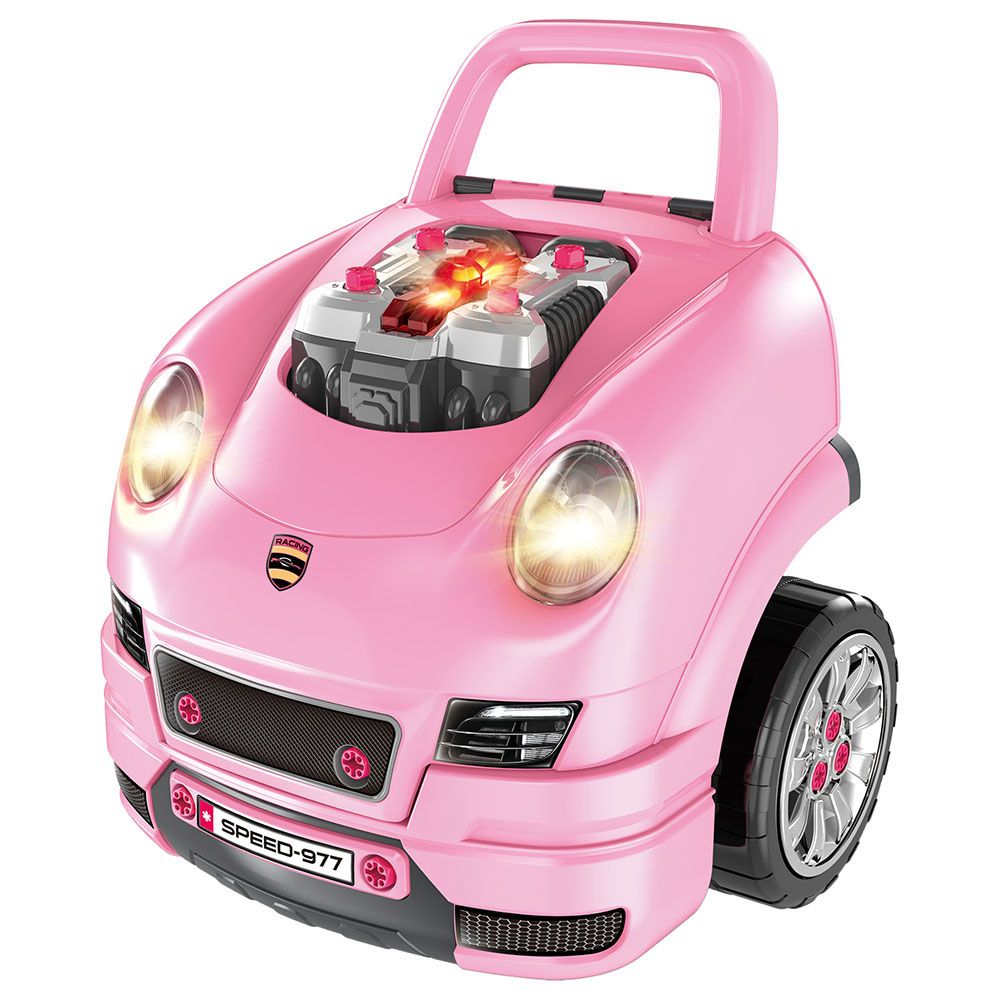 Motor Master Infrared RC Engineer Tool Car Toy - Pink